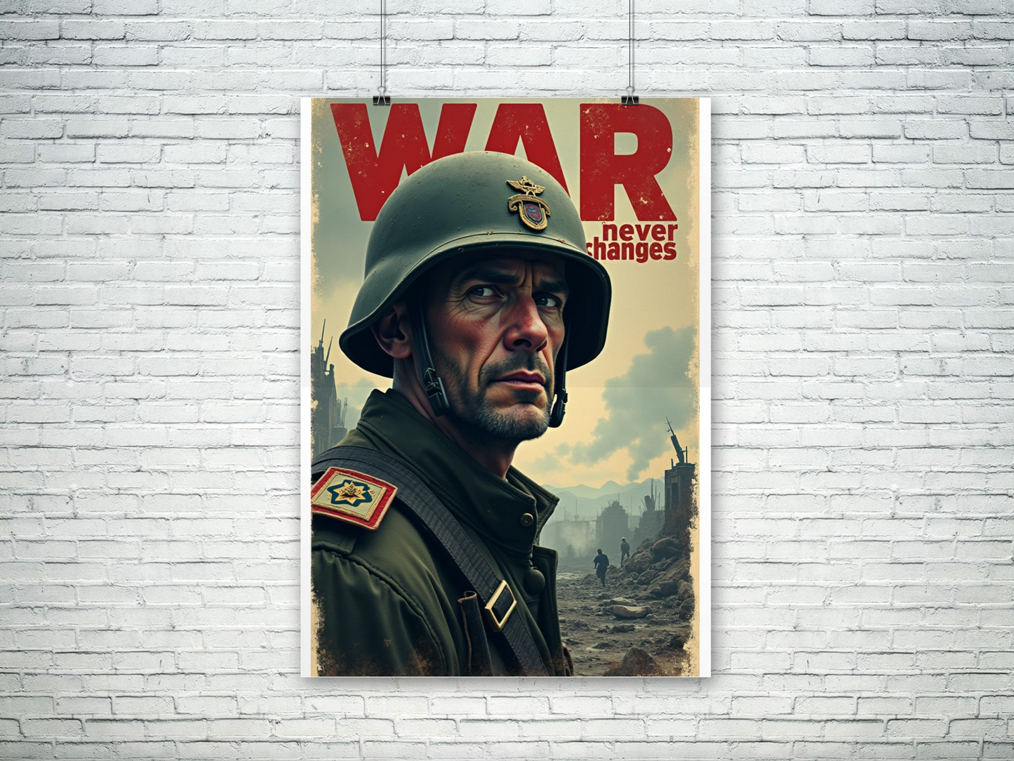 War never changes quote poster