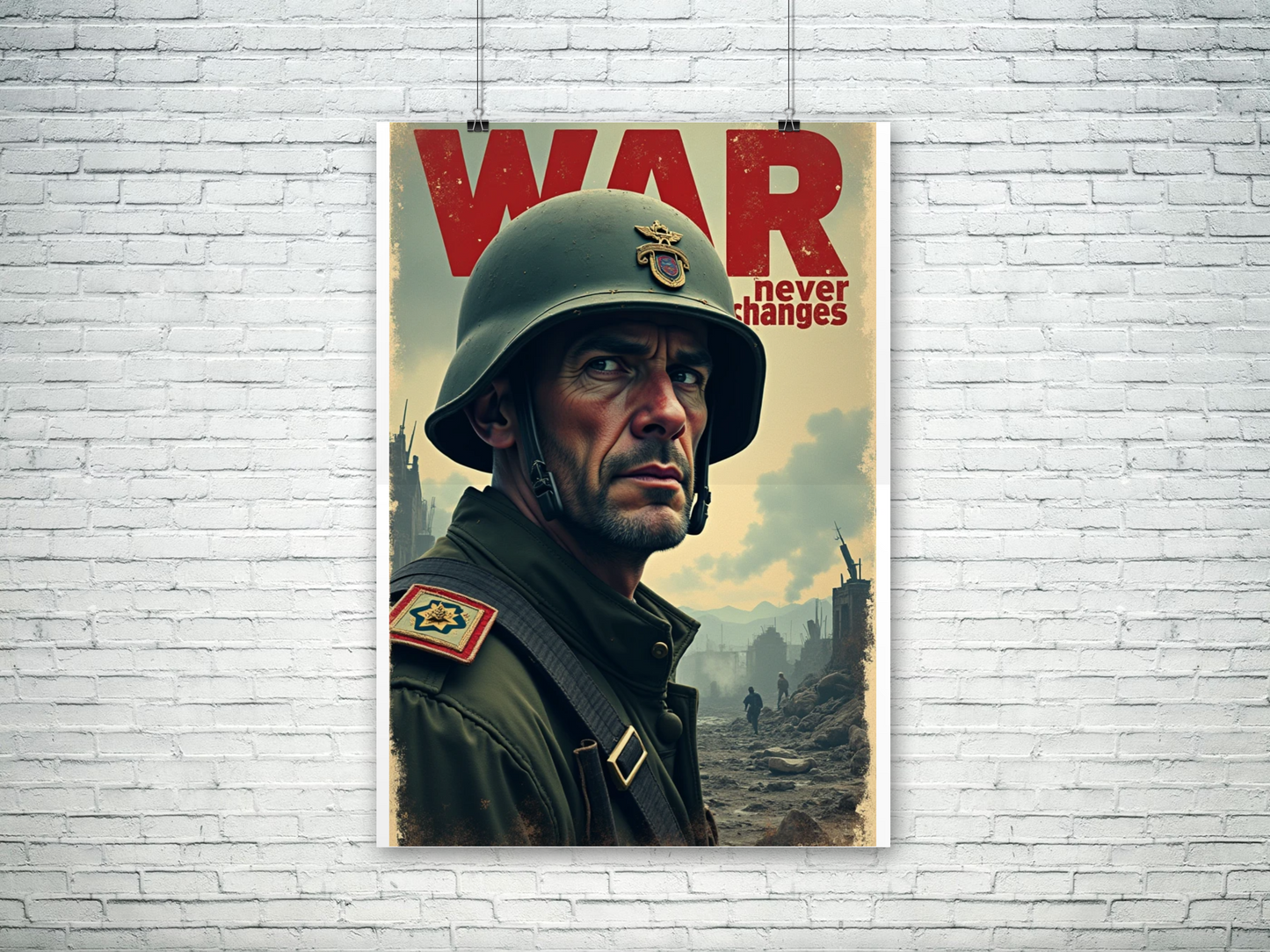 War never changes, war poster, military poster, army poster, military art, army art, soldier poster