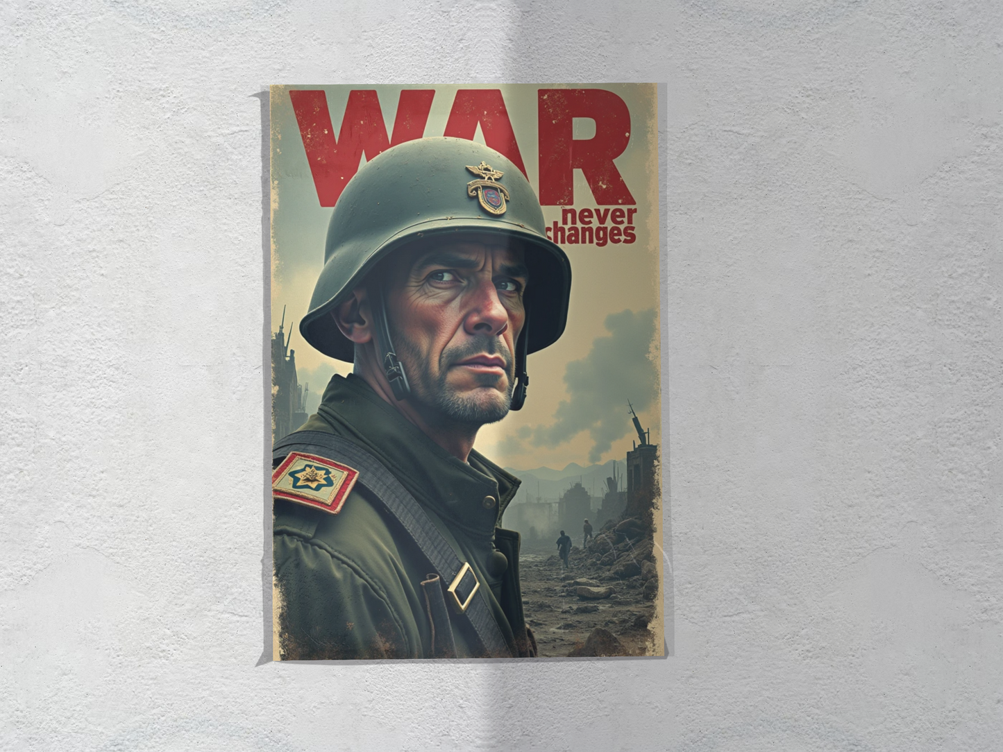 War never changes, war poster, military poster, army poster, military art, army art, soldier poster