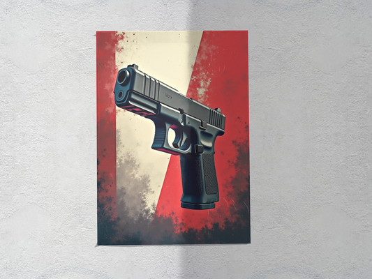 Glock G19 pistol poster