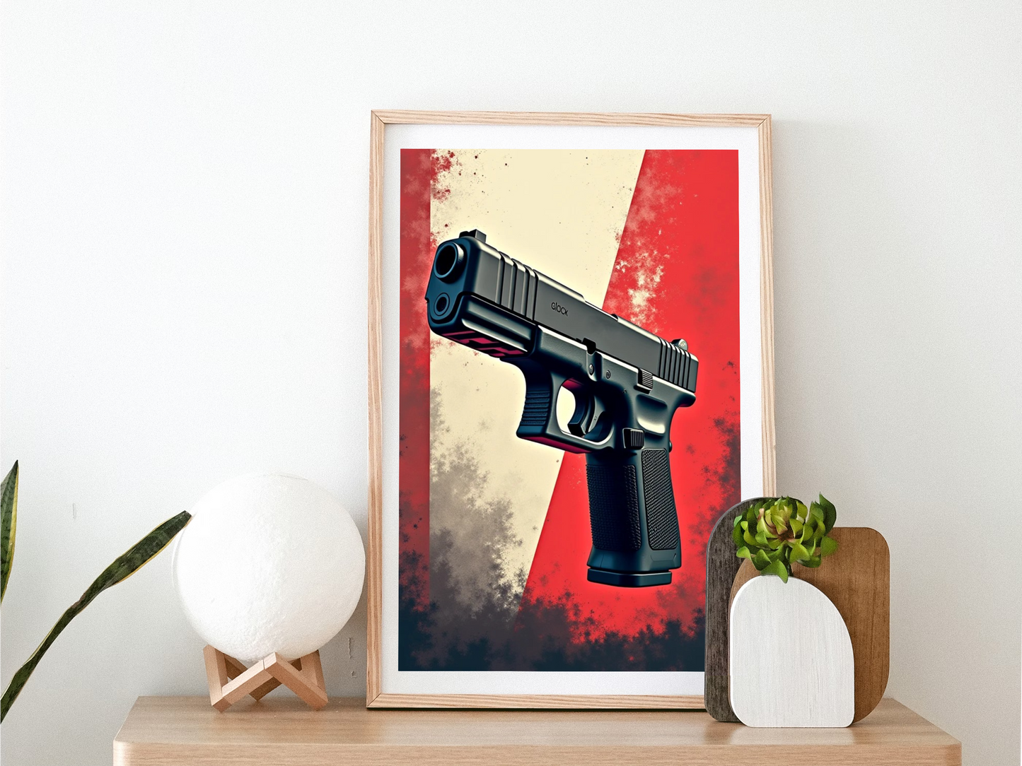 Glock G19 pistol poster