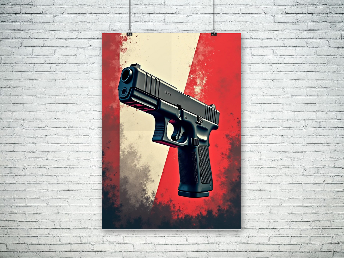 Glock G19 pistol poster