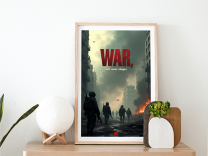 War never changes, style2, quote poster, military wall art, army poster, soldier poster, war poster