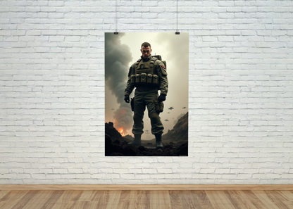 Soldier poster nr 2, military poster, fighter poster, army poster, military wall art