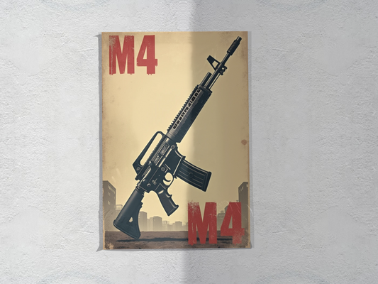 M4 carbine rifle poster