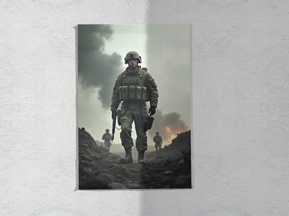 Soldier poster, freedom fighter, fighter poster, soldier wall art, military poster