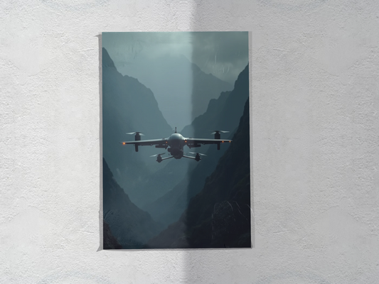 Military drone poster