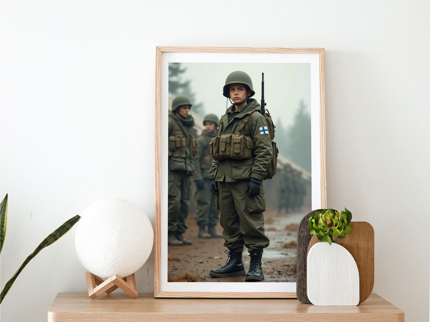 Finnish mosa, finnish army poster, young finnish mosa, mortti, finnish military poster