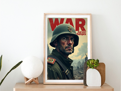 War never changes, war poster, military poster, army poster, military art, army art, soldier poster