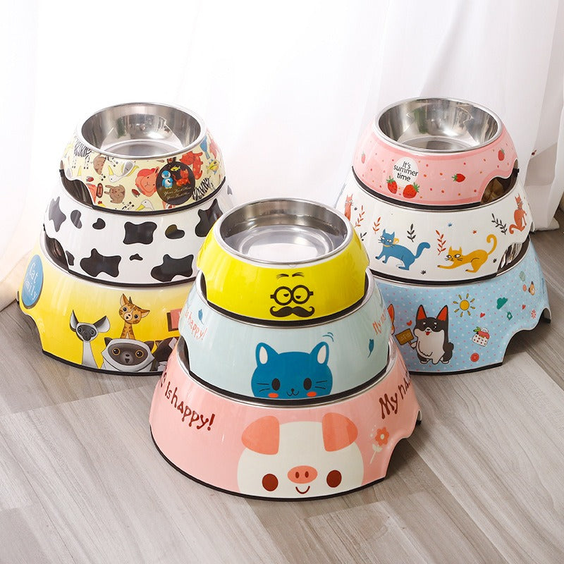 Cartoon pet bowls