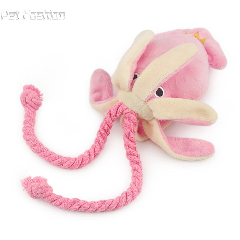 Pink octopus chewing toy