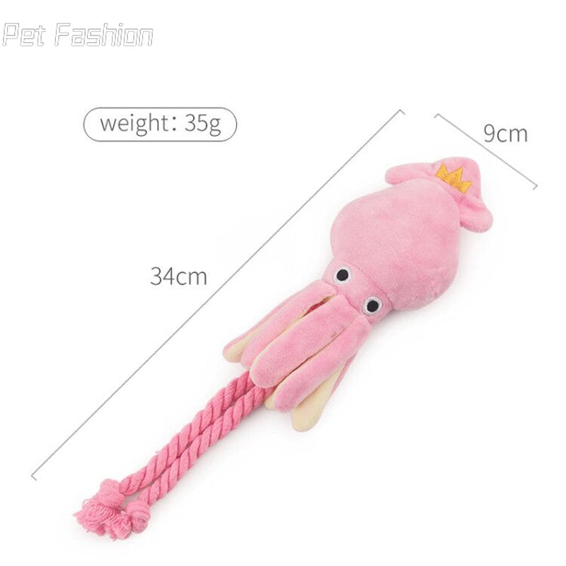 Pink octopus chewing toy