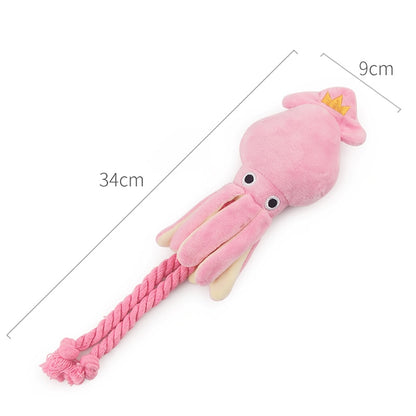 Pink octopus chewing toy