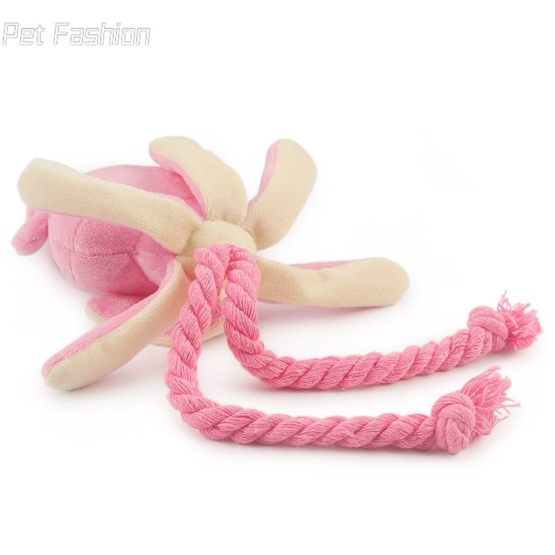 Pink octopus chewing toy