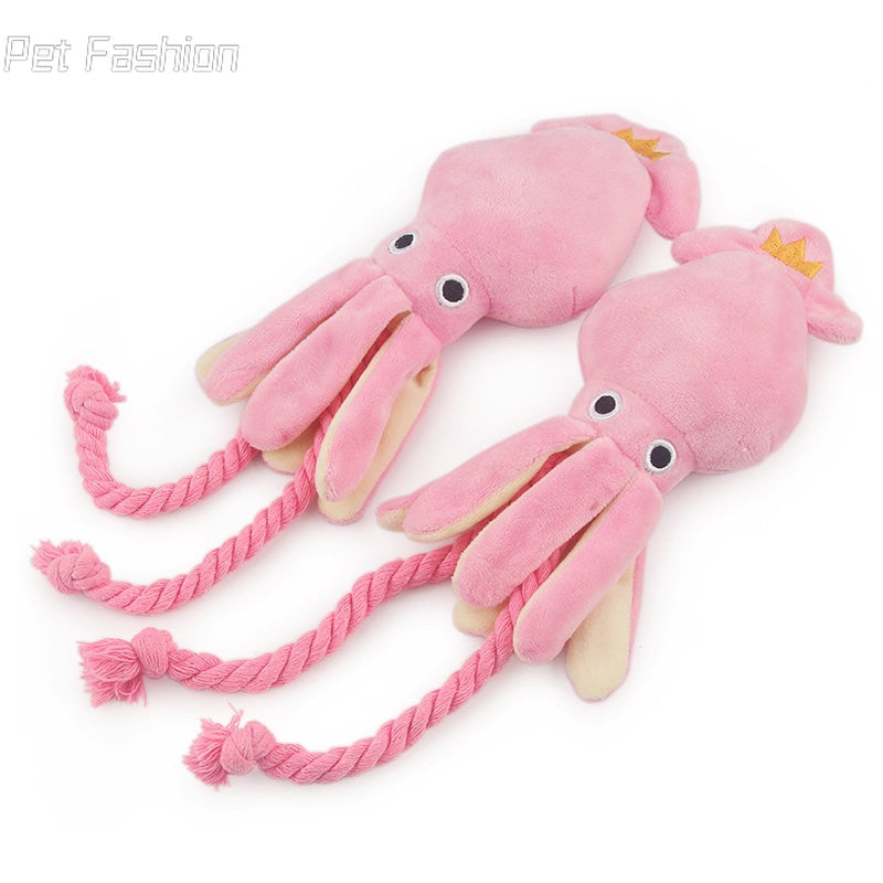 Pink octopus chewing toy