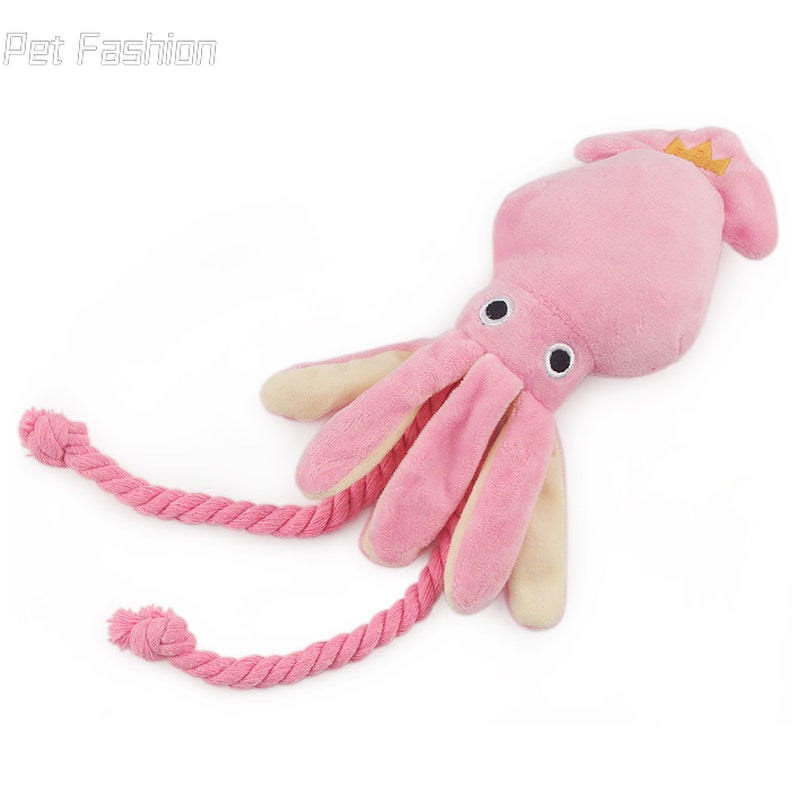 Pink octopus chewing toy